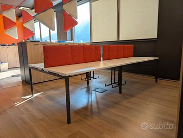 Scrivania bench a 4 postazioni