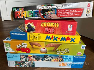Quattro giochi di società e due puzzle