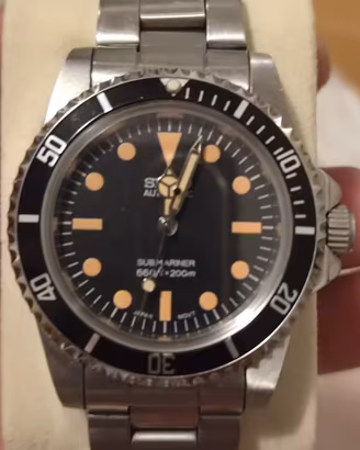 Seiko mod submariner Vintage auto Omaggio 5513