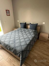 LETTO MATRIMONIALE con contenitore + COMODINI
