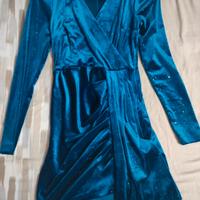 Vestito glitter blu