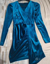 Vestito glitter blu