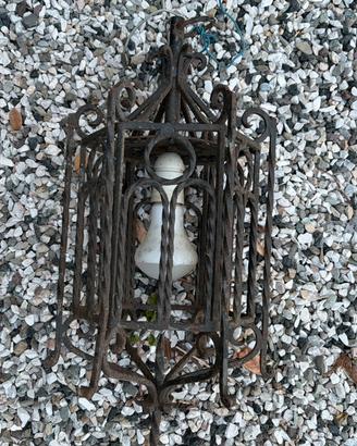 Lampada da giardino in ferro battuto