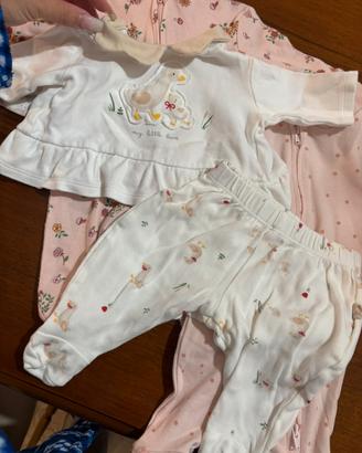 Lotto promaverile neonata 0-3 mesi 17pezzi