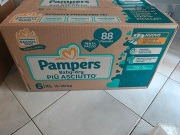 Pacco 88 pannolini Pampers babydry tg.6