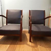 Coppia poltrone liberty primo 900 restaurate