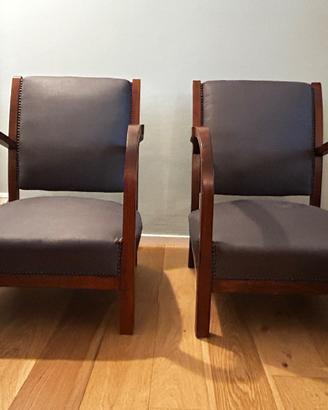 Coppia poltrone liberty primo 900 restaurate