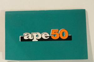 APE 50  LIBRETTO   USO  E  MANUTENZIONE