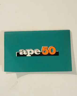 APE 50  LIBRETTO   USO  E  MANUTENZIONE