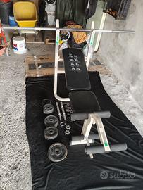 Panca regolabile com pesi