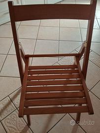 Sedia legno pieghevole