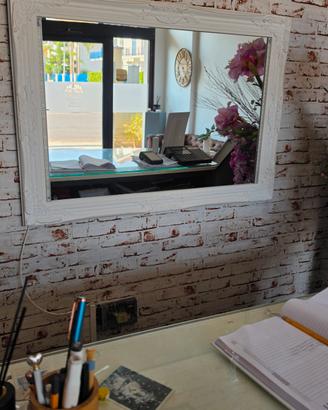 Specchio Barocco Bianco con LED