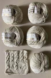 5 + 3 gomitoli cotone BBB 50 gr lavoro maglia