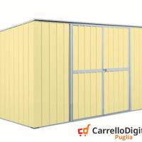 Casetta giardino in Acciaio 345x186cm - 6mq beige