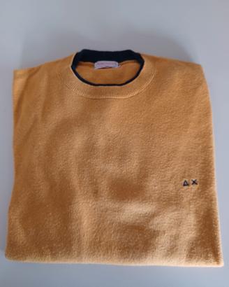 Maglione da ragazzo gialla con profilo verde Sun68