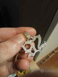 Pendente Argento e diamanti lab