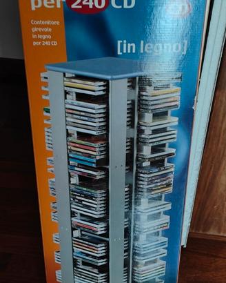 Contenitore girevole in legno CDmega per 240 CD