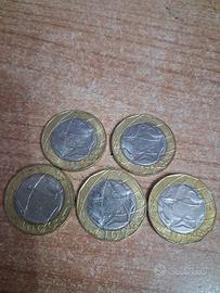 set 5 monete 1000 lire 1997-98