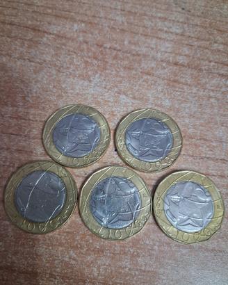 set 5 monete 1000 lire 1997-98