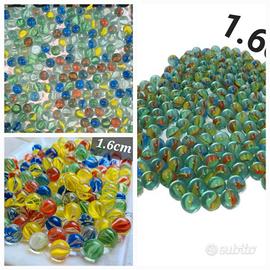 500 biglie di vetro 1.6cm vintage anni 70 80 90 