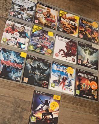 13 giochi PS3 usati (lista in descrizione)
