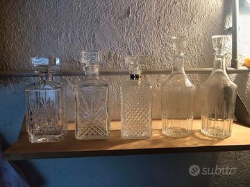 Bottiglie in vetro cristallo