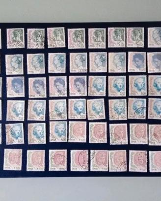 Lotto  210 Francobolli Serie "Donna nell'arte"