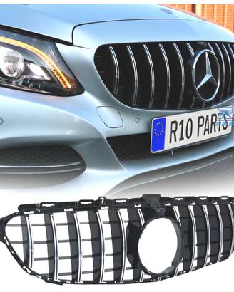GRIGLIA MERCEDES W205 14-18 LOOK AMG GT CROMATO NE
