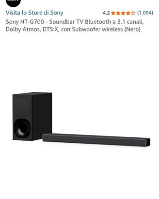 SONY soundbar e subwoofer HT-G700