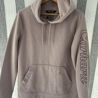 Felpa con cappuccio Carhartt rosa logo manica