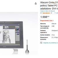 Wacom Cinitiq 21UX 2nd generazione Windows/Mac