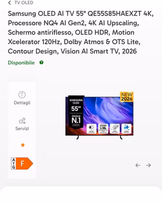 TV Samsung oled S85h 55" 4k