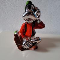 Statuina Pippo Walt Disney argento laminato smalto