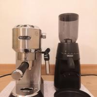 Macchina caffè Delonghi dedica + Macinacaffé Graef