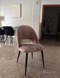 Sedia velluto rosa malva Westwing