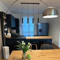 Lampada ARCO basamento Marmo e struttura Acciaio