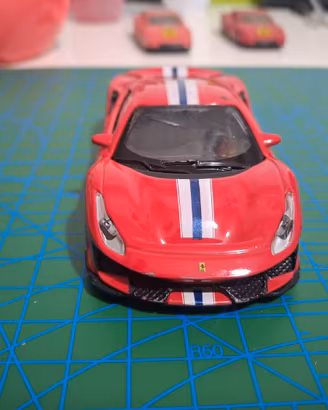 modellino 1/43 burago ferrari 488 pista