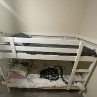 Letto a castello bianco in condizioni perfette