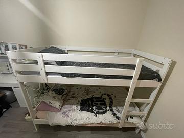 Letto a castello bianco in condizioni perfette