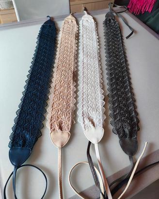 Set 4 cinture fascia a pizzo Taglia Unica 