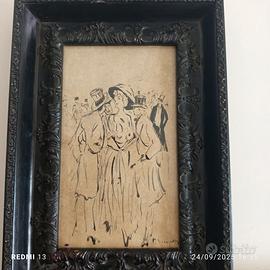 DISEGNO SU CARTA FIRMATO SCOPPETTA