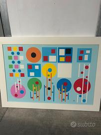 Quadro Astratto Geometrico "Linee di Forza"