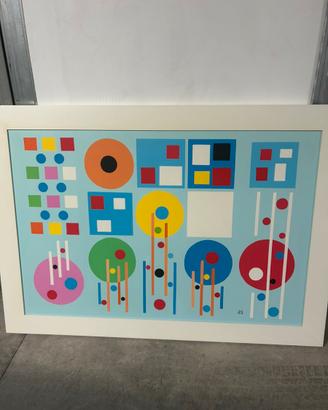 Quadro Astratto Geometrico "Linee di Forza"