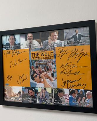 Quadro autografato cast The Wolf of Wall Street