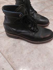 Scarponcini IN VERA PELLE MORBIDA NERA UOMO