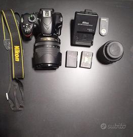 Nikon D3200+obiettivi+zaino
