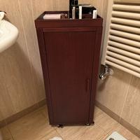 Mobiletto bagno con ruote il legno wenge
