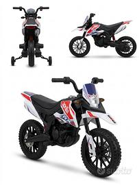 Moto Elettrica Bambini Aprilia RX 12V con Rotelle