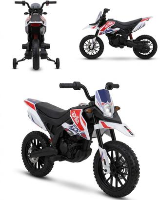 Moto Elettrica Bambini Aprilia RX 12V con Rotelle