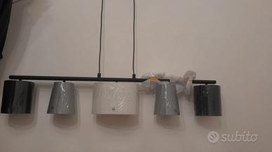 Lampadario Sospensione 5 Luci E14 – Metallo Cromat